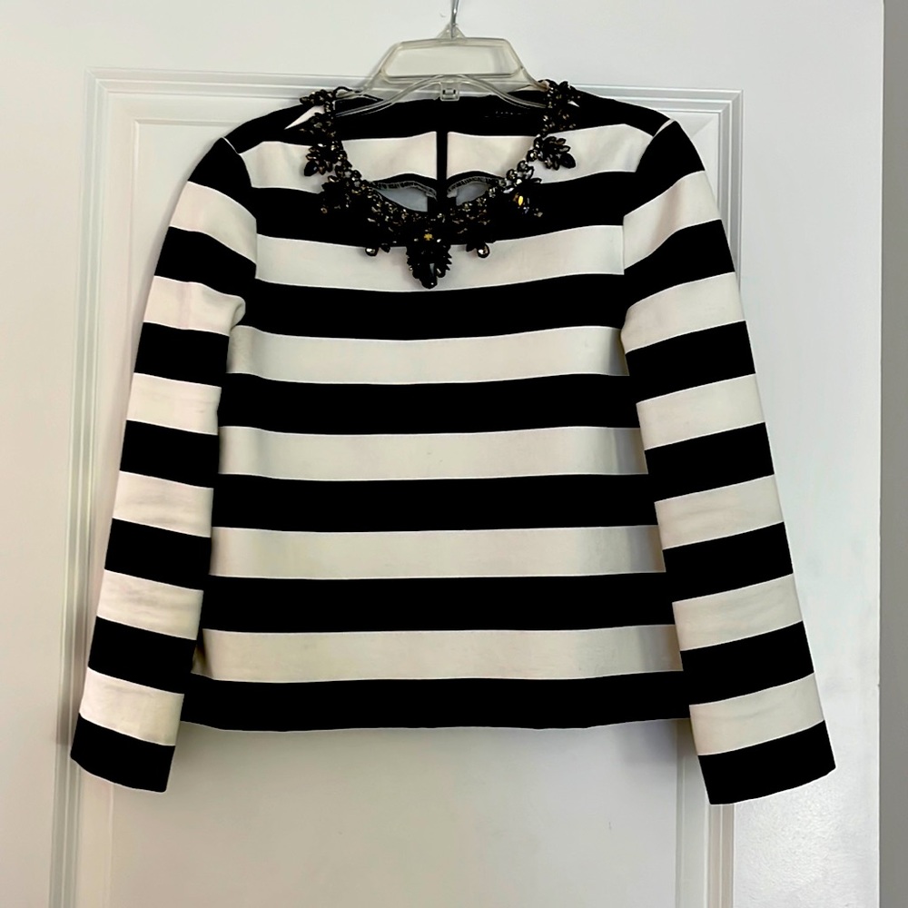 Jeweled, Striped Top